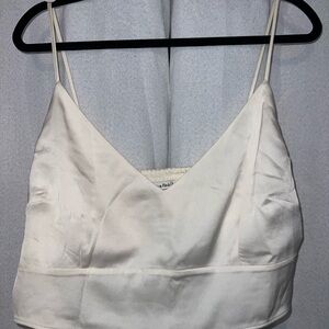 Abercrombie & Fitch Cream Satin Tank Top